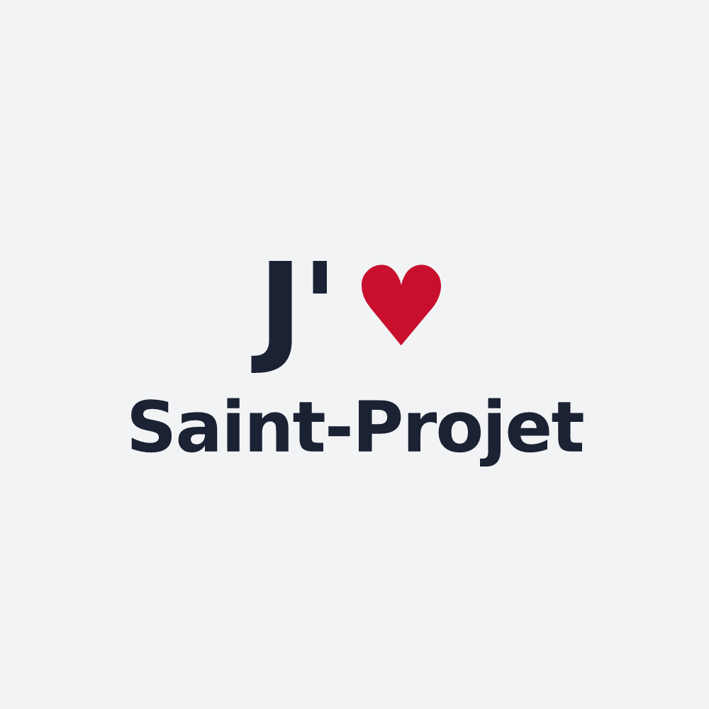 Poster personnalisé Saint-Projet — design J'aime Saint-Projet