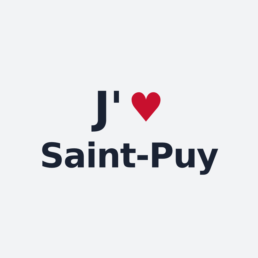 Poster personnalisé Saint-Puy — design J'aime Saint-Puy