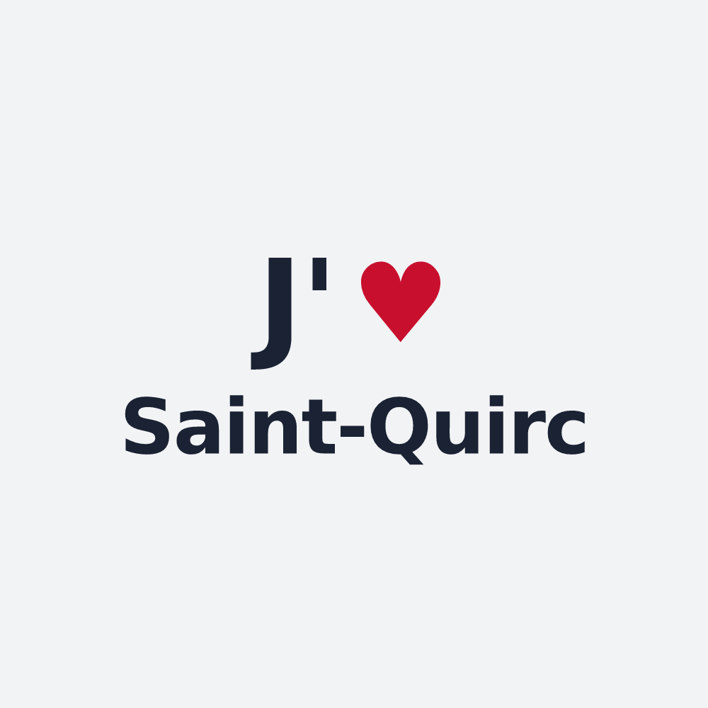 Poster personnalisé Saint-Quirc — design J'aime Saint-Quirc
