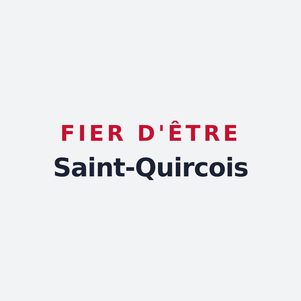 Poster « Fier d'être Saint-Quircois » — design pour Saint-Quirc
