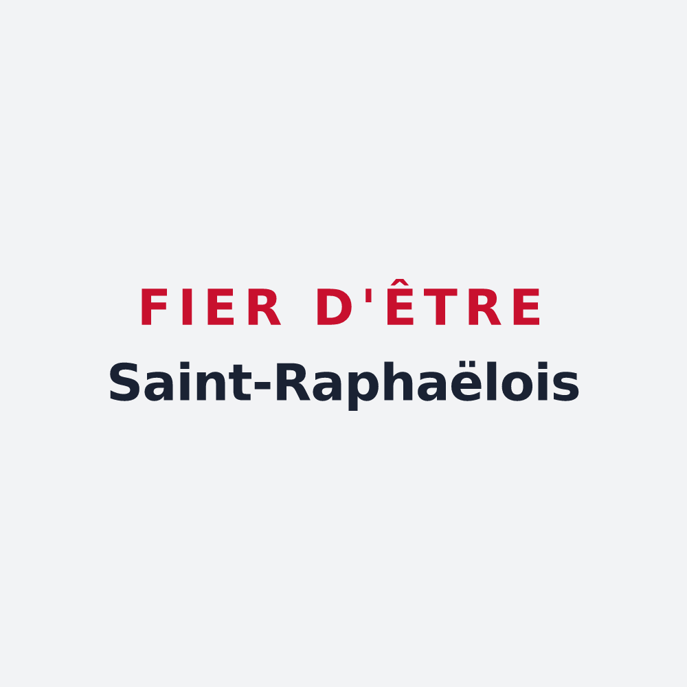 Poster « Fier d'être Saint-Raphaëlois » — design pour Saint-Raphaël