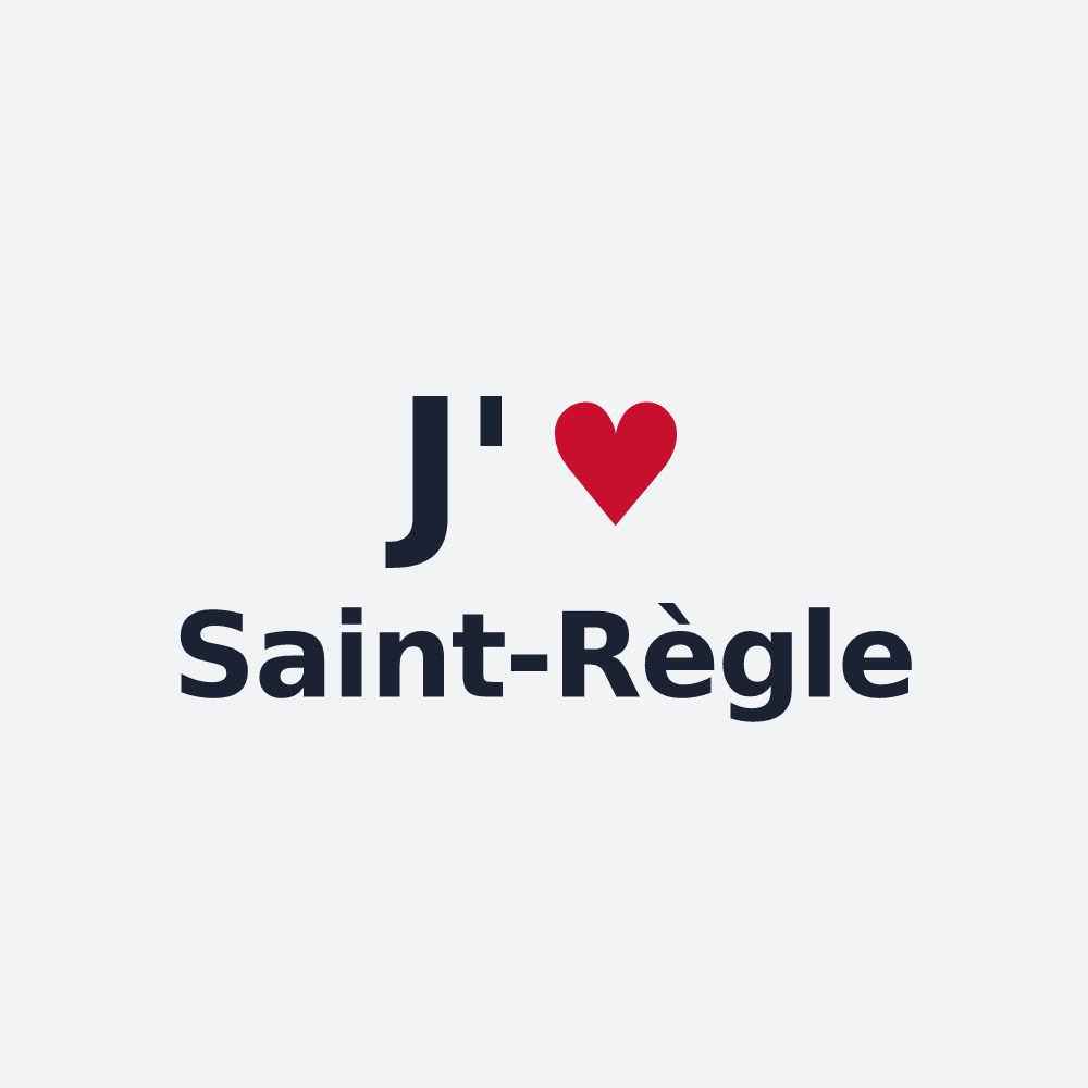Poster personnalisé Saint-Règle — design J'aime Saint-Règle