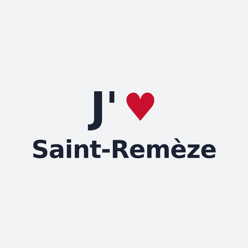 Poster personnalisé Saint-Remèze — design J'aime Saint-Remèze