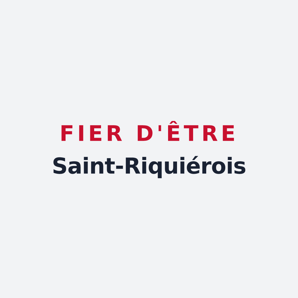 Poster « Fier d'être Saint-Riquiérois » — design pour Saint-Riquier-en-Rivière