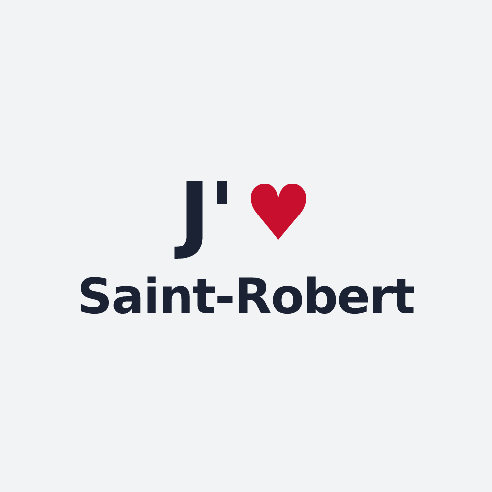 Poster personnalisé Saint-Robert — design J'aime Saint-Robert