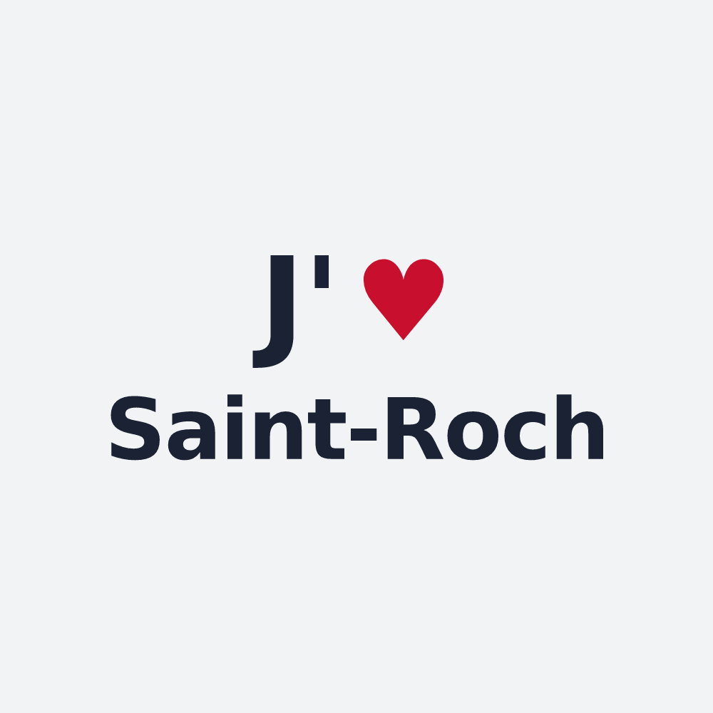 Poster personnalisé Saint-Roch — design J'aime Saint-Roch