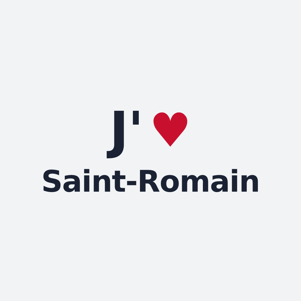 Poster personnalisé Saint-Romain — design J'aime Saint-Romain