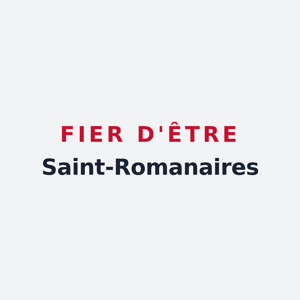 Poster « Fier d'être Saint-Romanaires » — design pour Saint-Romain-en-Jarez