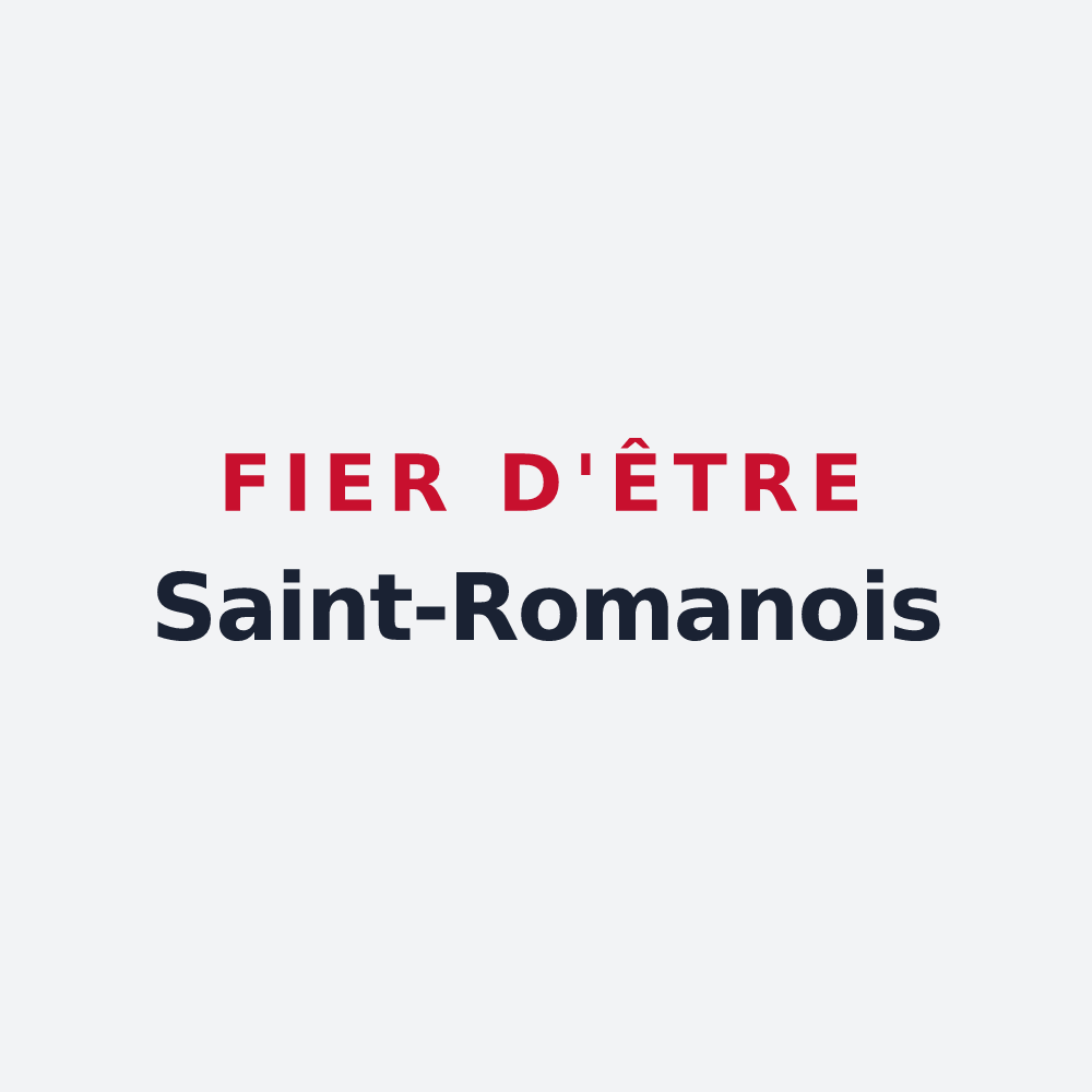 Poster « Fier d'être Saint-Romanois » — design pour Saint-Romain-en-Viennois