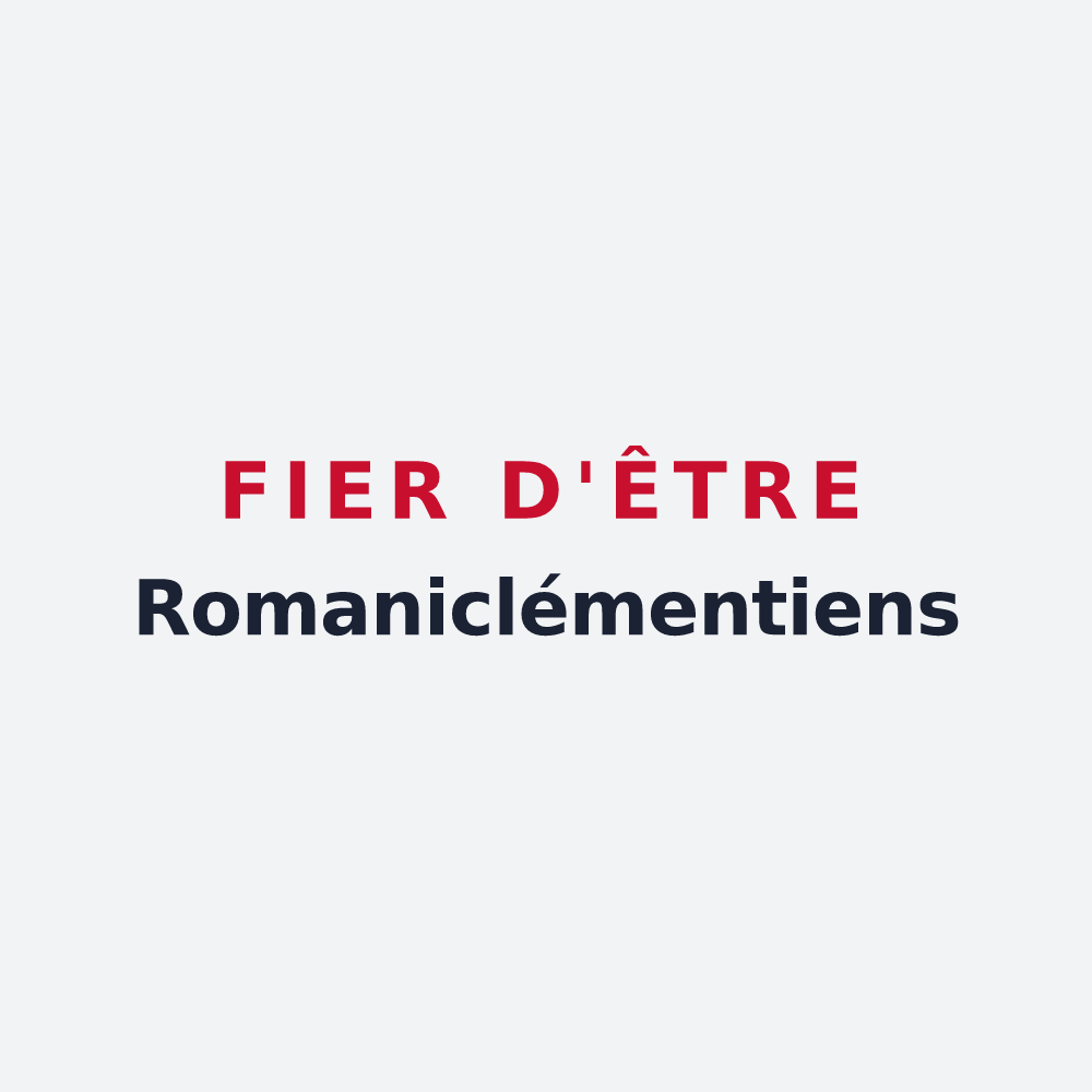 Poster « Fier d'être Romaniclémentiens » — design pour Saint-Romain-et-Saint-Clément