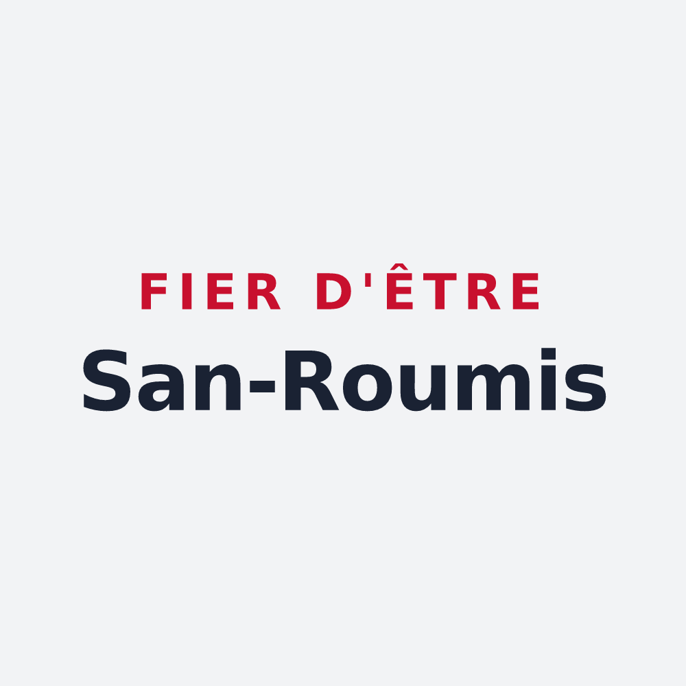 Poster « Fier d'être San-Roumis » — design pour Saint-Romain-Lachalm