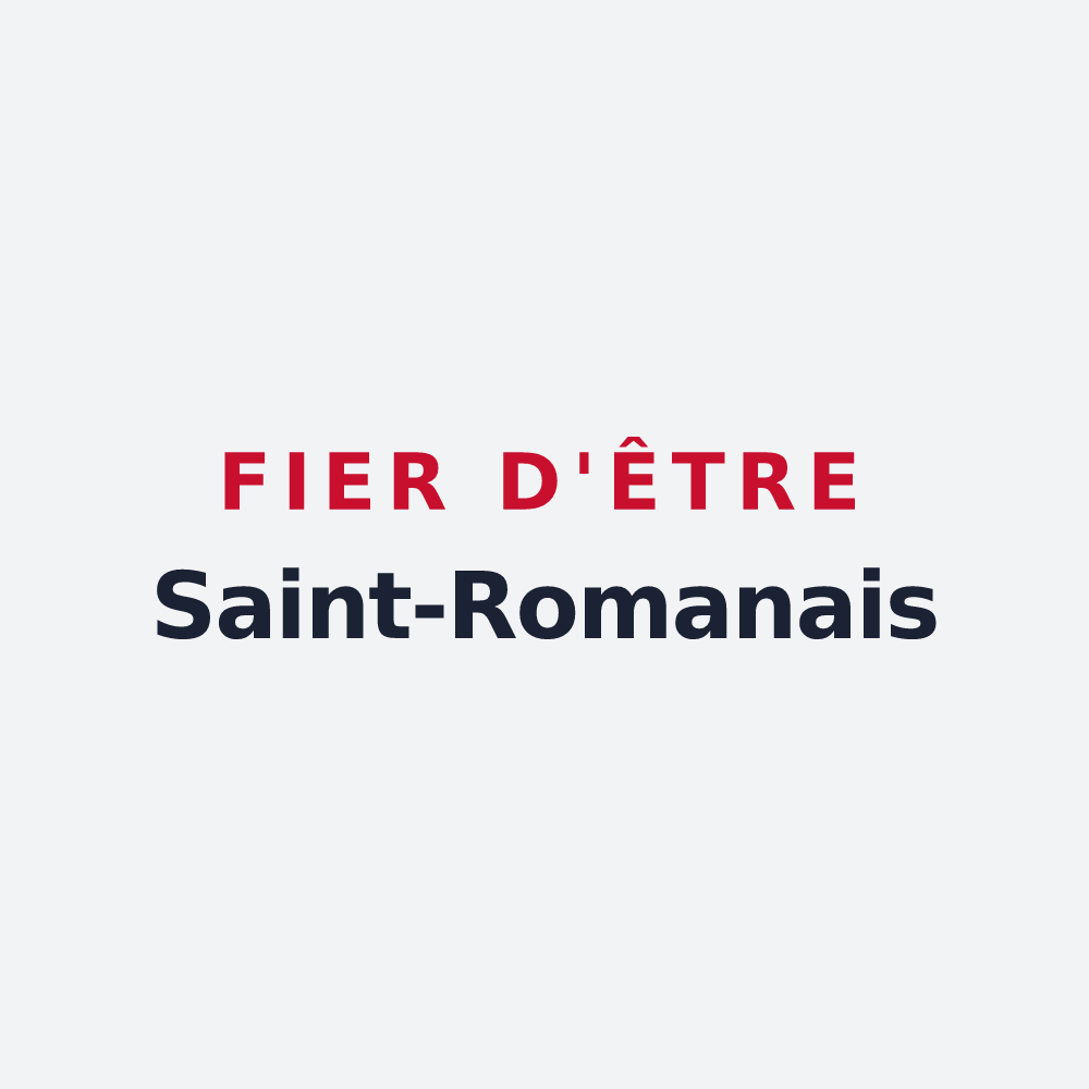 Poster « Fier d'être Saint-Romanais » — design pour Saint-Romain-le-Puy