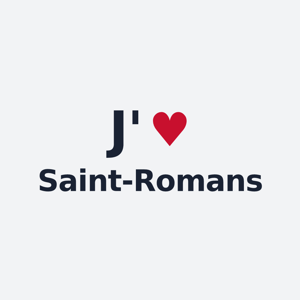 Poster personnalisé Saint-Romans — design J'aime Saint-Romans