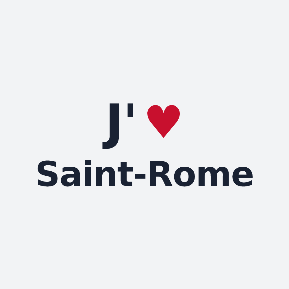 Poster personnalisé Saint-Rome — design J'aime Saint-Rome