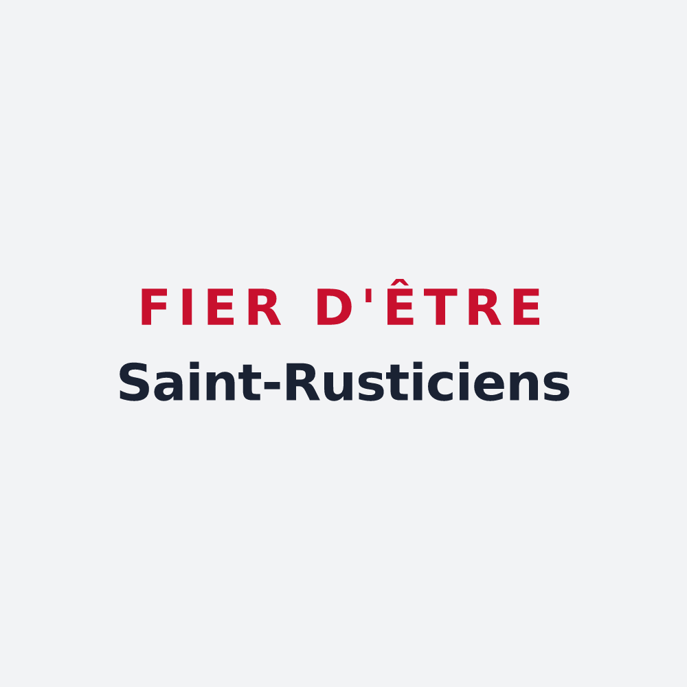 Poster « Fier d'être Saint-Rusticiens » — design pour Saint-Rustice