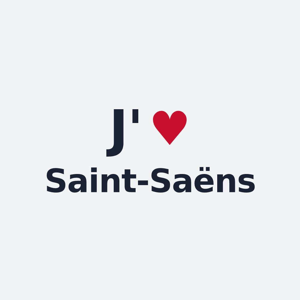 Poster personnalisé Saint-Saëns — design J'aime Saint-Saëns