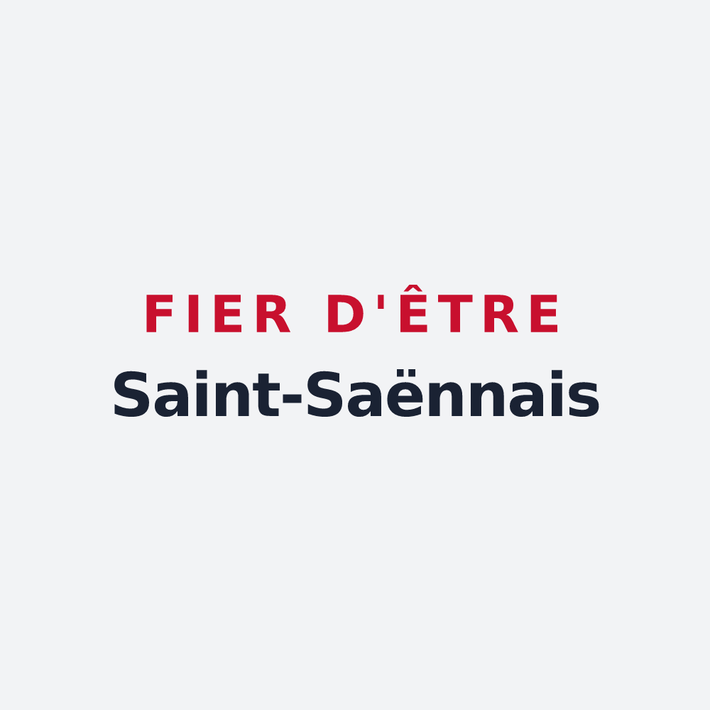 Poster « Fier d'être Saint-Saënnais » — design pour Saint-Saëns
