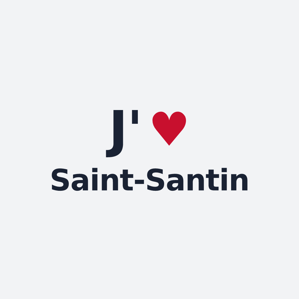 Poster personnalisé Saint-Santin — design J'aime Saint-Santin