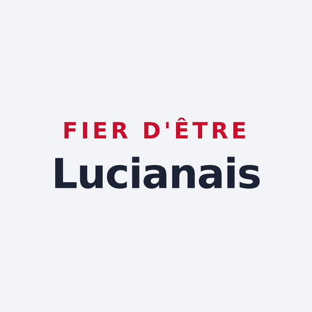 Poster « Fier d'être Lucianais » — design pour Saint-Saturnin-de-Lucian
