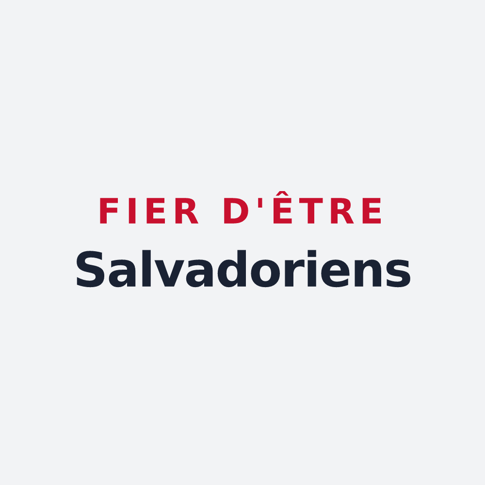 Poster « Fier d'être Salvadoriens » — design pour Saint-Sauveur