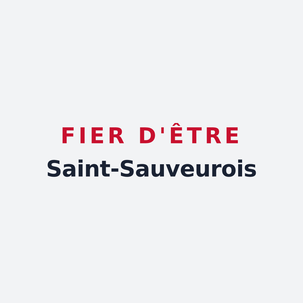 Poster « Fier d'être Saint-Sauveurois » — design pour Saint-Sauveur-de-Puynormand