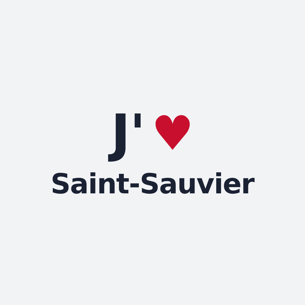 Poster personnalisé Saint-Sauvier — design J'aime Saint-Sauvier