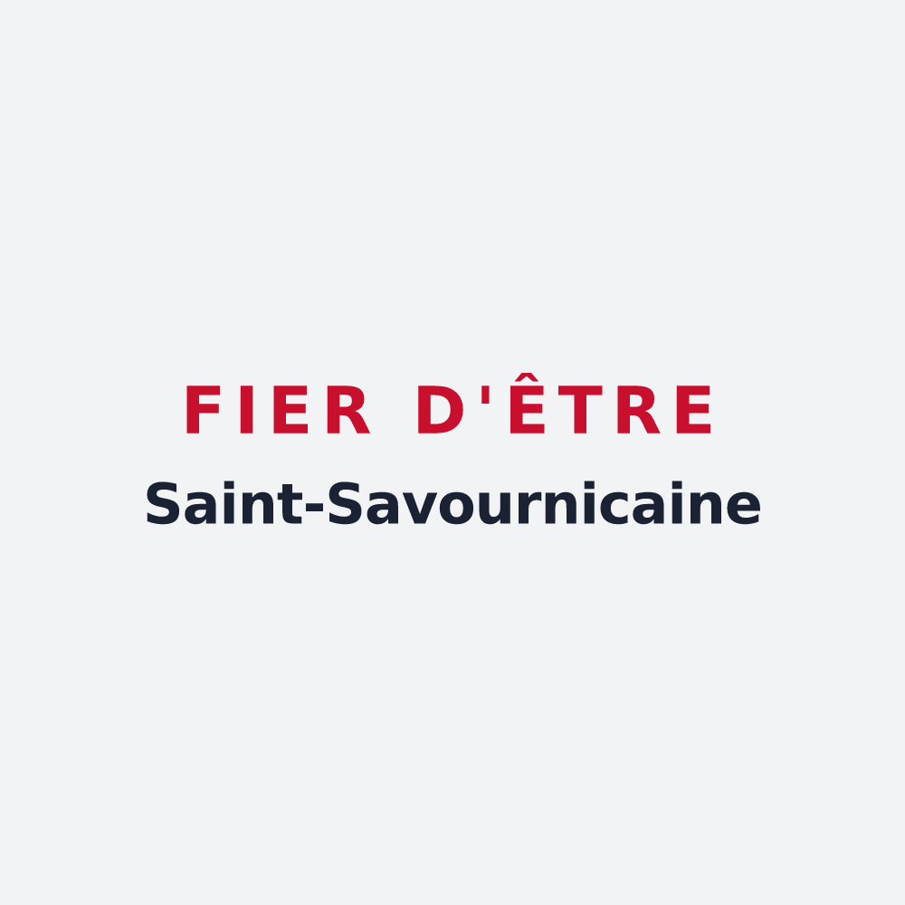 Poster « Fier d'être Saint-Savournicaine » — design pour Saint-Savournin