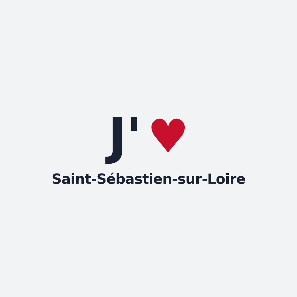 Poster personnalisé Saint-Sébastien-sur-Loire — design J'aime Saint-Sébastien-sur-Loire