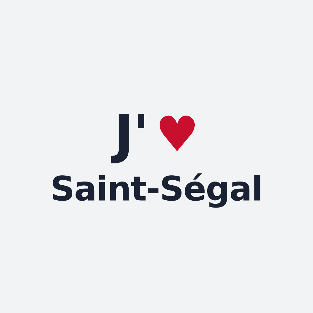 Poster personnalisé Saint-Ségal — design J'aime Saint-Ségal