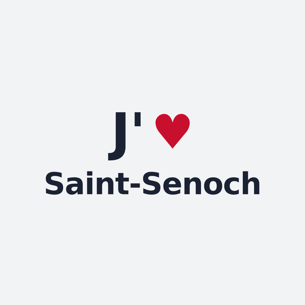 Poster personnalisé Saint-Senoch — design J'aime Saint-Senoch
