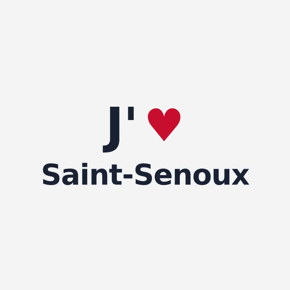 Poster personnalisé Saint-Senoux — design J'aime Saint-Senoux