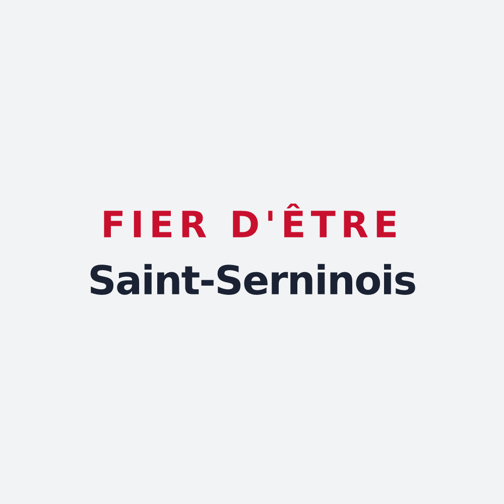 Poster « Fier d'être Saint-Serninois » — design pour Saint-Sernin-sur-Rance