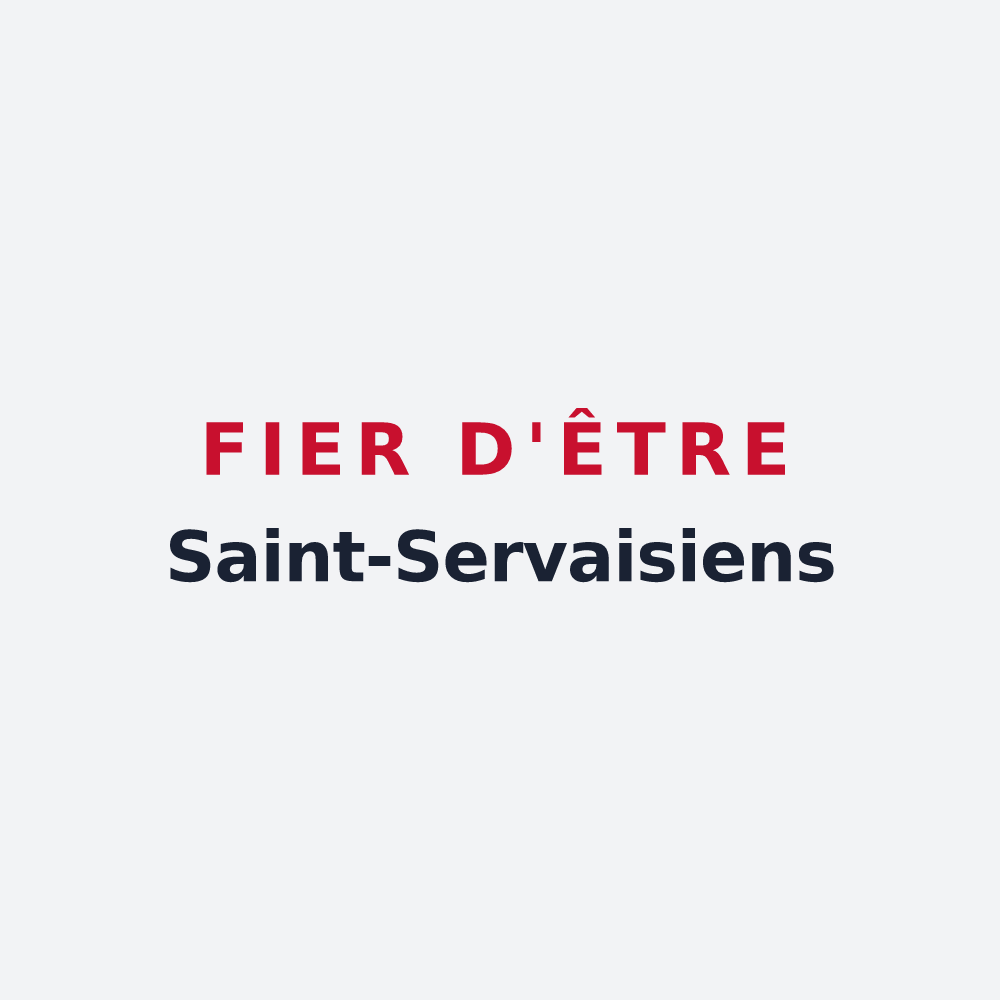 Poster « Fier d'être Saint-Servaisiens » — design pour Saint-Servais