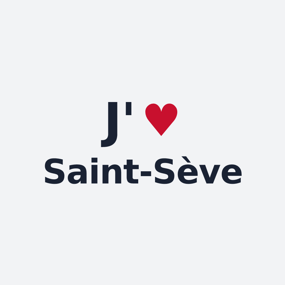 Poster personnalisé Saint-Sève — design J'aime Saint-Sève