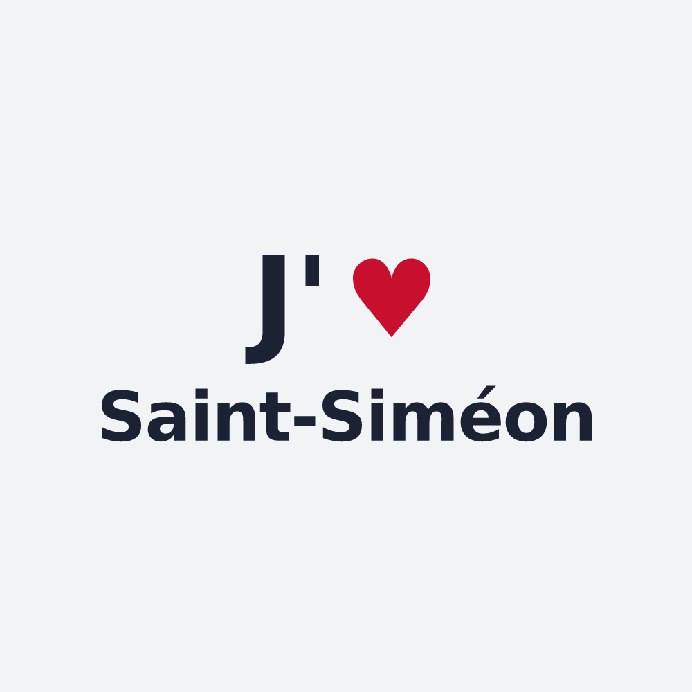 Poster personnalisé Saint-Siméon — design J'aime Saint-Siméon