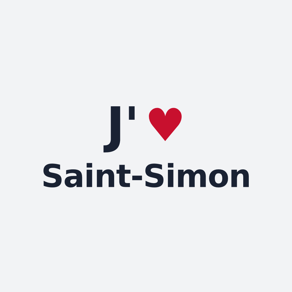 Poster personnalisé Saint-Simon — design J'aime Saint-Simon