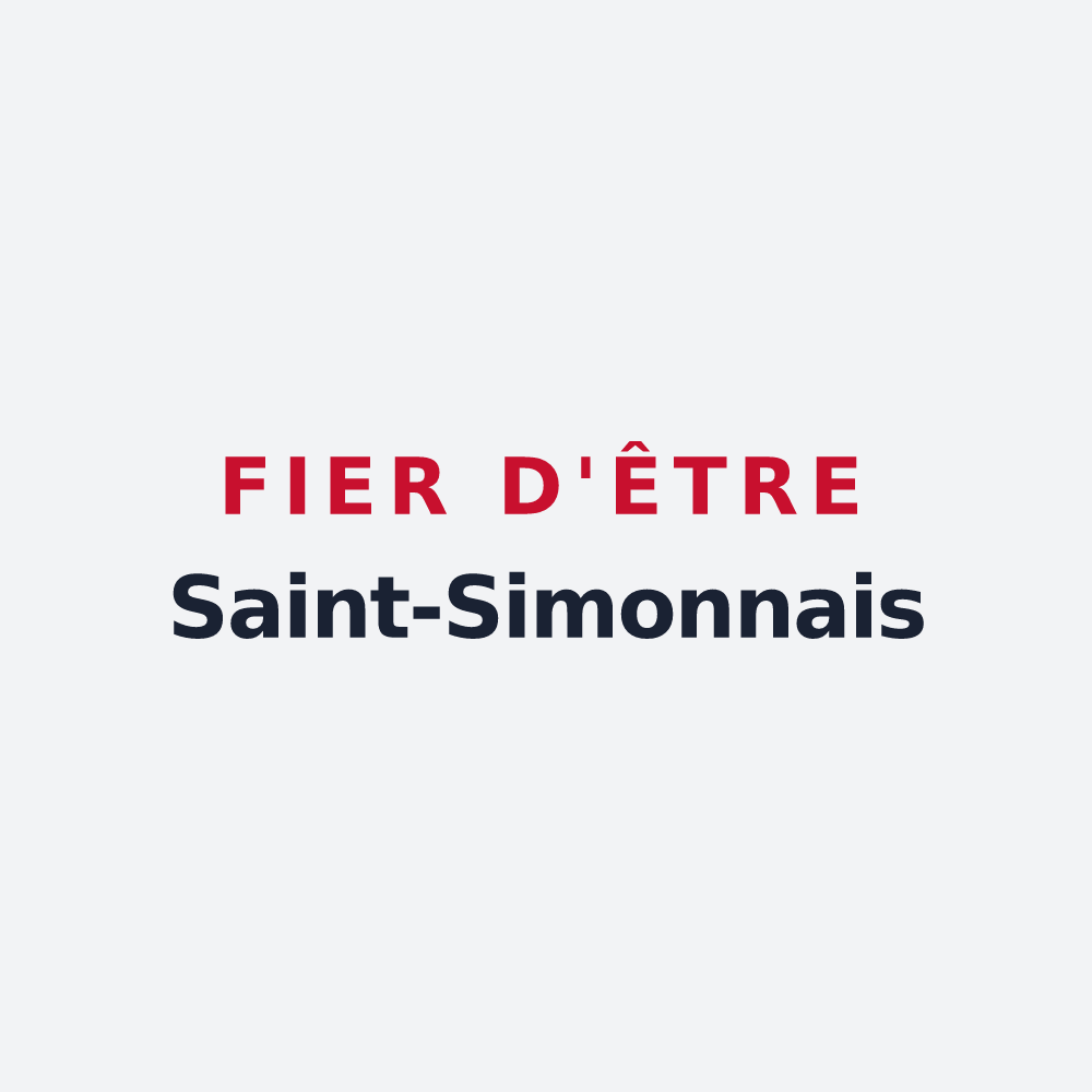 Poster « Fier d'être Saint-Simonnais » — design pour Saint-Simon-de-Bordes