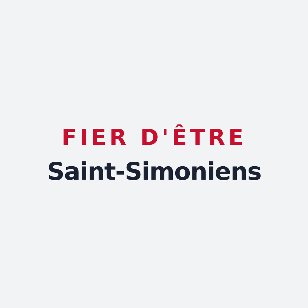 Poster « Fier d'être Saint-Simoniens » — design pour Saint-Simon
