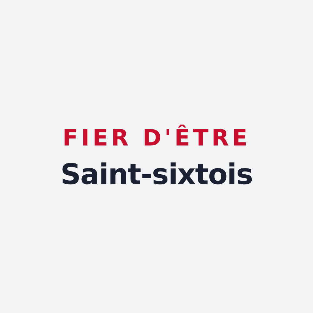 Poster « Fier d'être Saint-sixtois » — design pour Saint-Sixte
