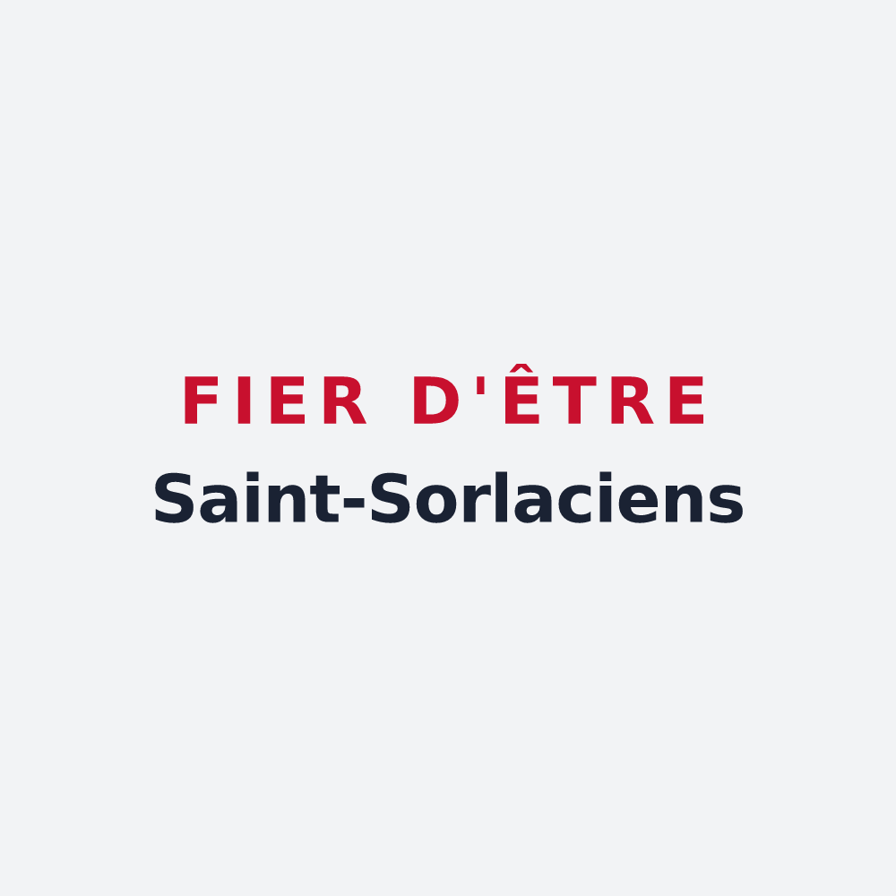 Poster « Fier d'être Saint-Sorlaciens » — design pour Saint-Sornin-Leulac