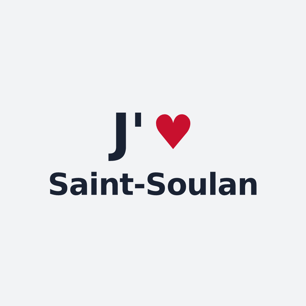 Poster personnalisé Saint-Soulan — design « J'aime Saint-Soulan » imprimé sur le poster