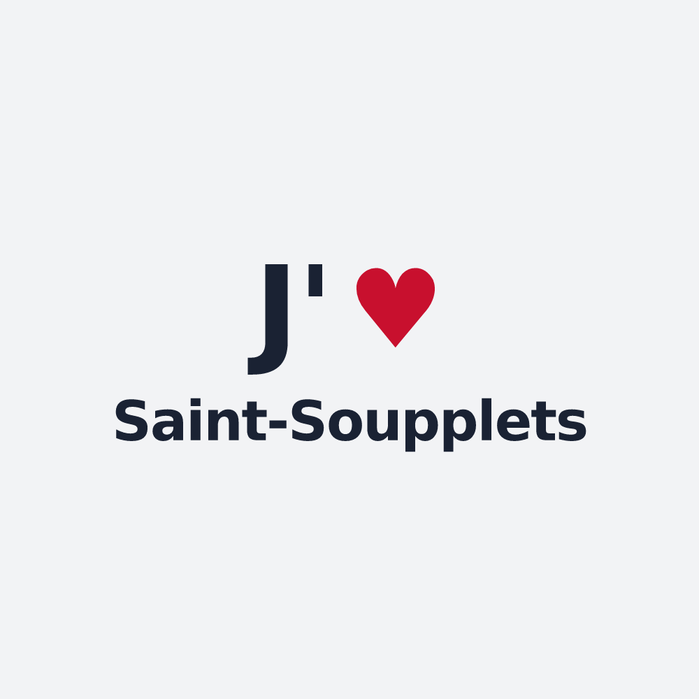 Poster personnalisé Saint-Soupplets — design « J'aime Saint-Soupplets » imprimé sur le poster