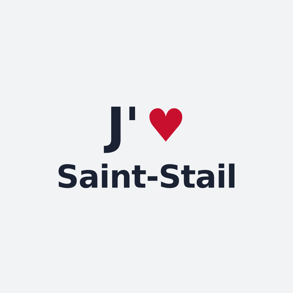 Poster personnalisé Saint-Stail — design J'aime Saint-Stail
