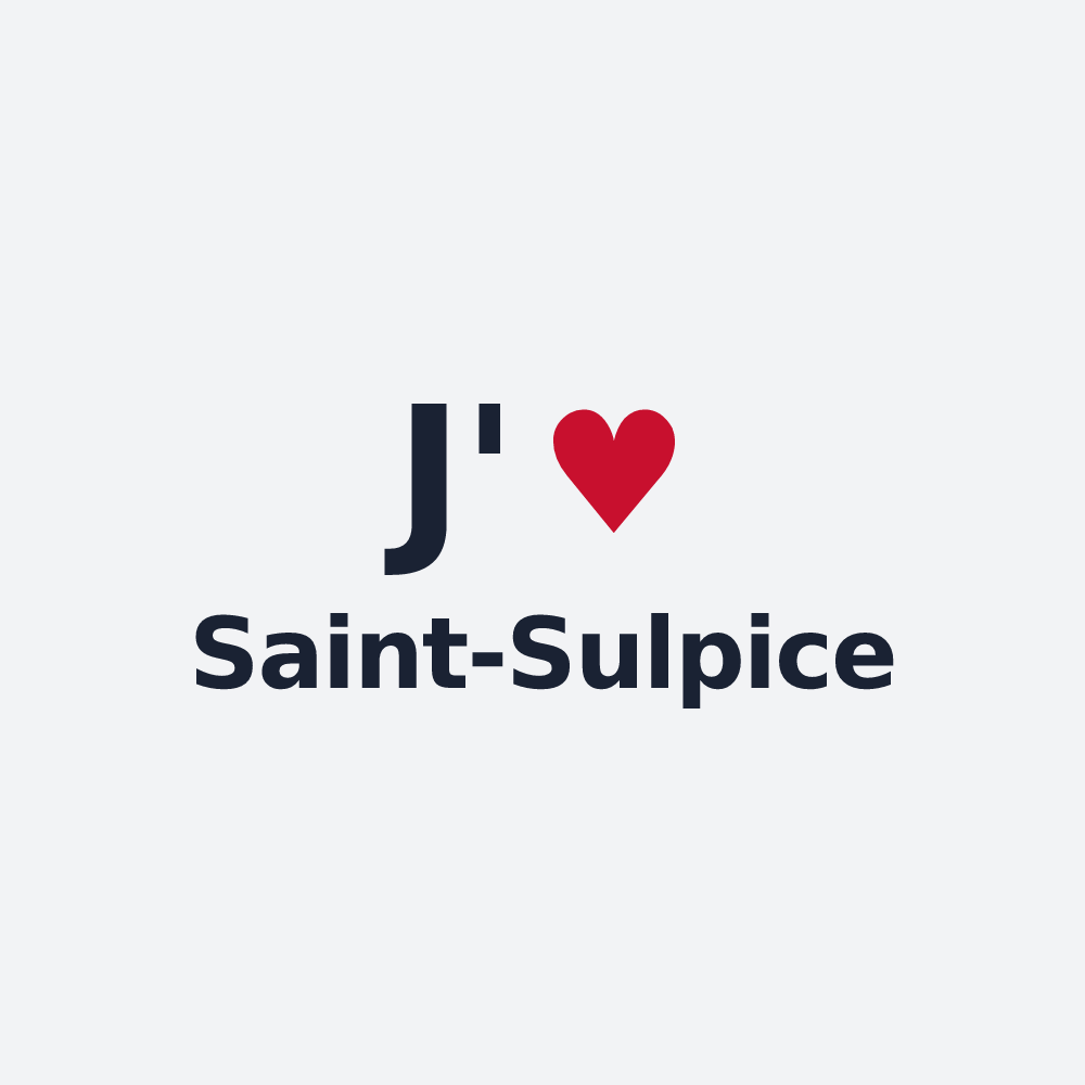 Poster personnalisé Saint-Sulpice — design J'aime Saint-Sulpice