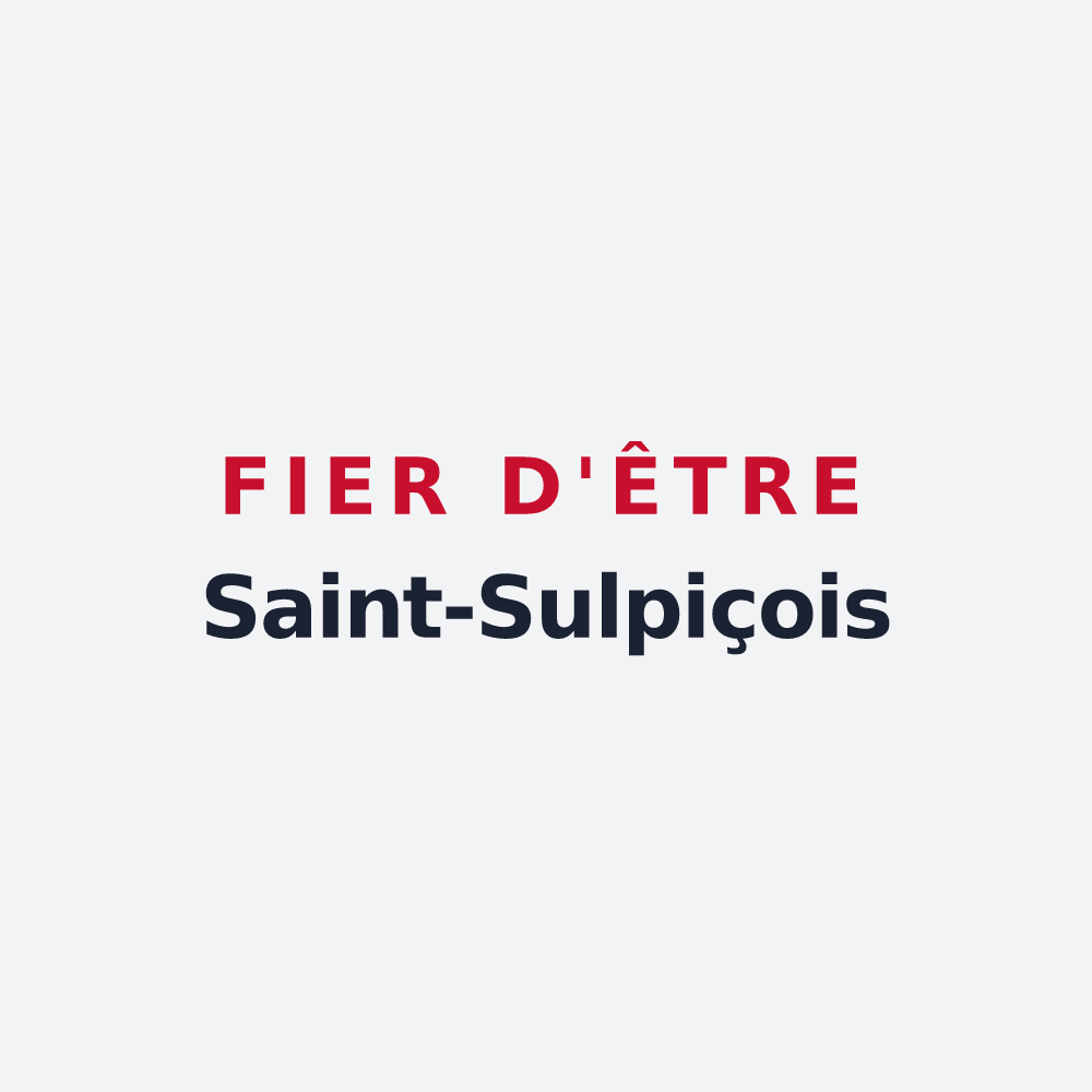 Poster « Fier d'être Saint-Sulpiçois » — design pour Saint-Sulpice-d'Arnoult