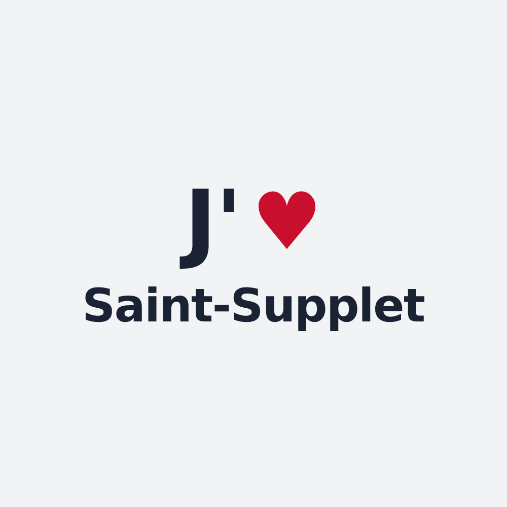 Poster personnalisé Saint-Supplet — design « J'aime Saint-Supplet » imprimé sur le poster