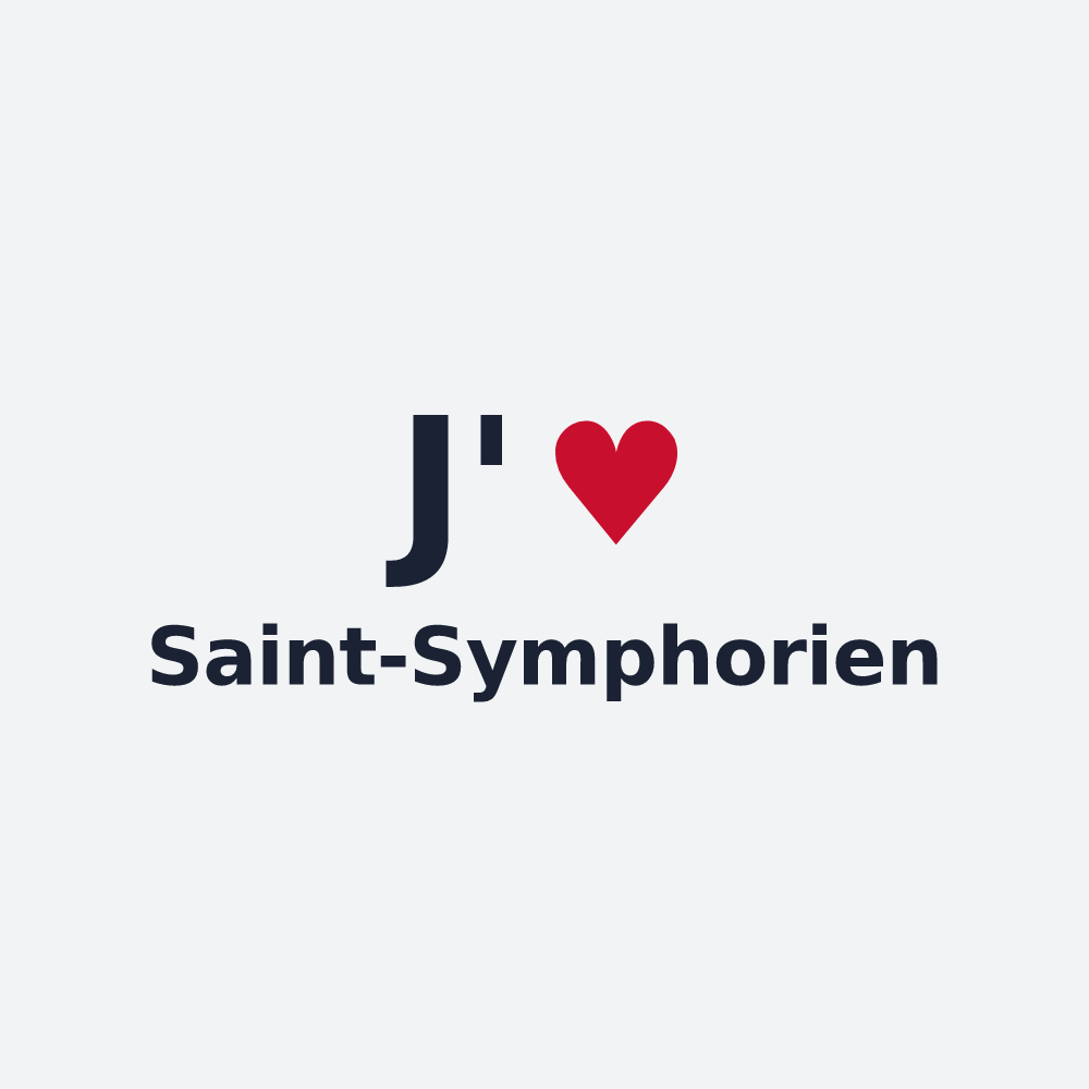 Poster personnalisé Saint-Symphorien — design J'aime Saint-Symphorien