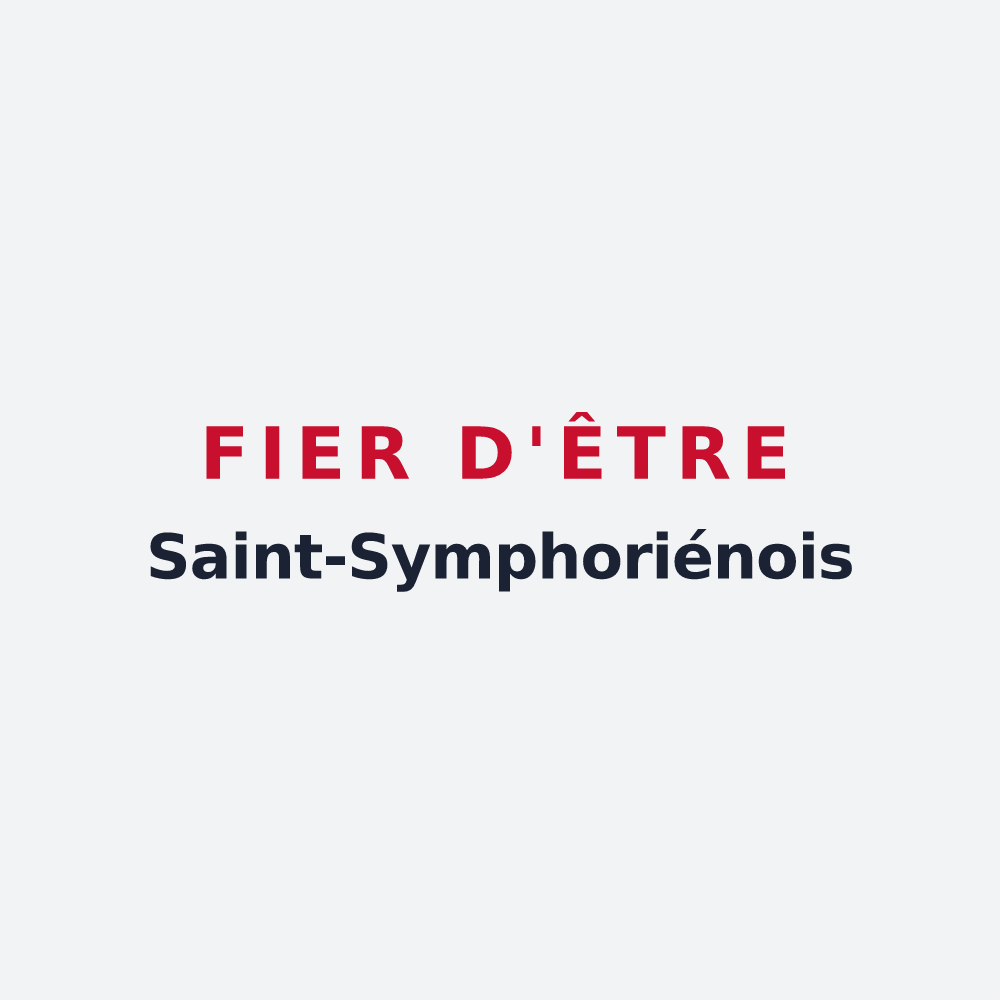 Poster « Fier d'être Saint-Symphoriénois » — design pour Saint-Symphorien-de-Thénières