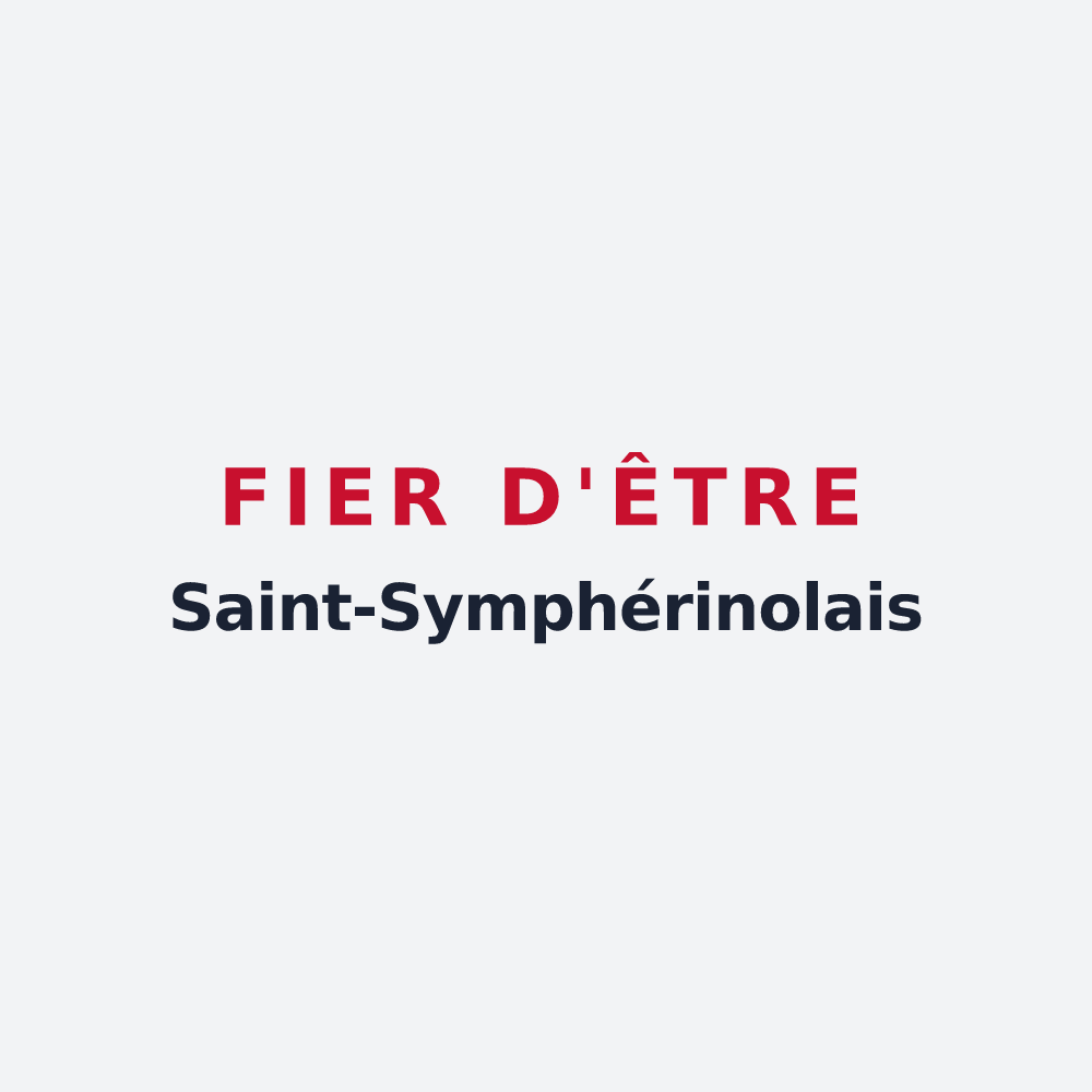 Poster « Fier d'être Saint-Symphérinolais » — design pour Saint-Symphorien-des-Bruyères