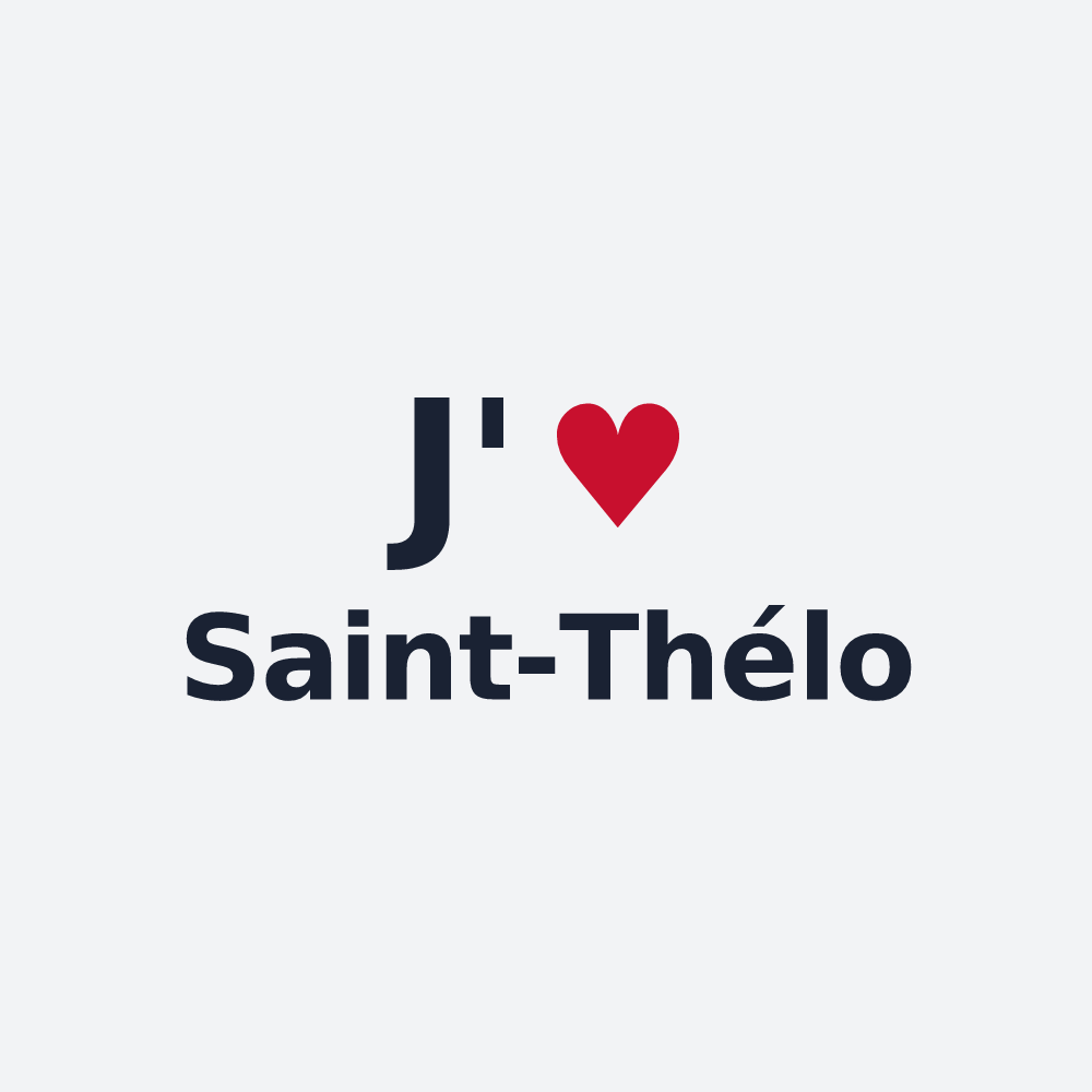 Poster personnalisé Saint-Thélo — design J'aime Saint-Thélo